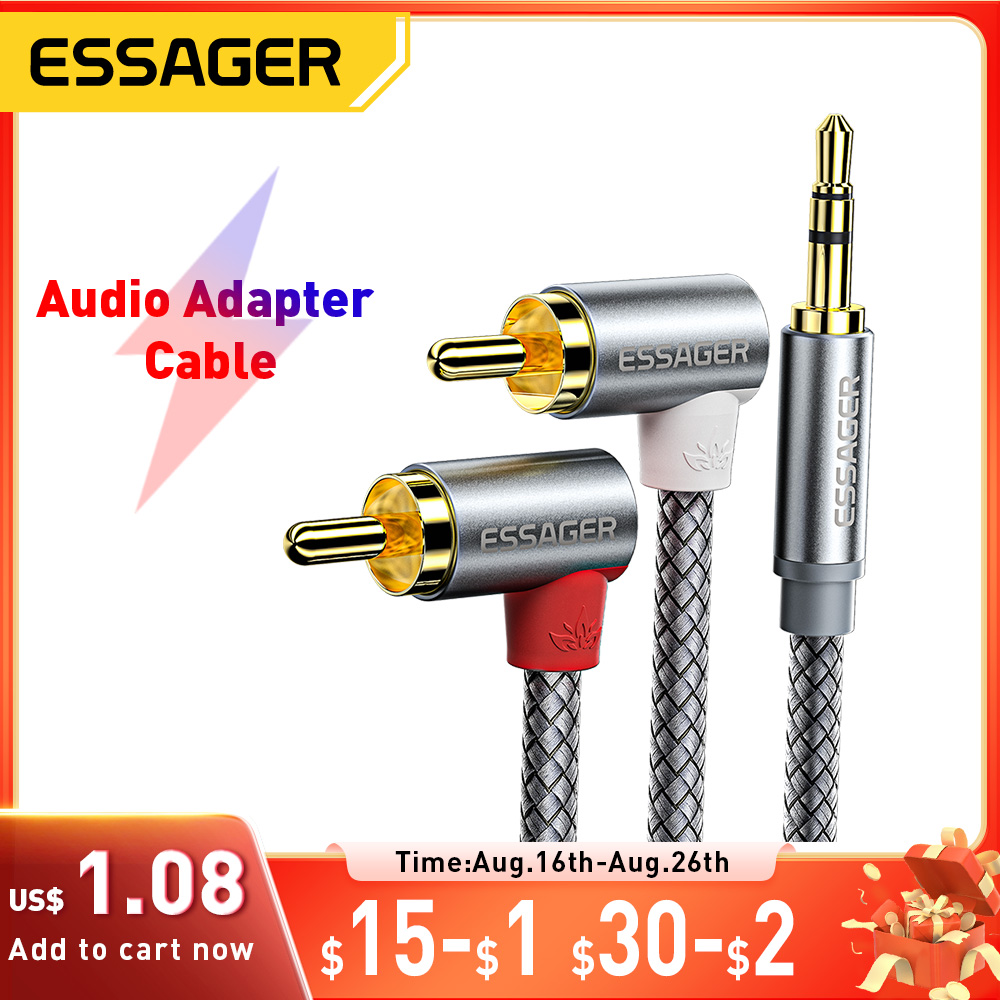 Home Cinema Idea - Essager 90 ° Angle RCA Audio