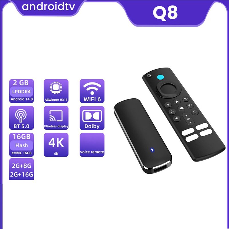 Best-Q8 TV Stick Android 14.0  - 4K Media Player review and price