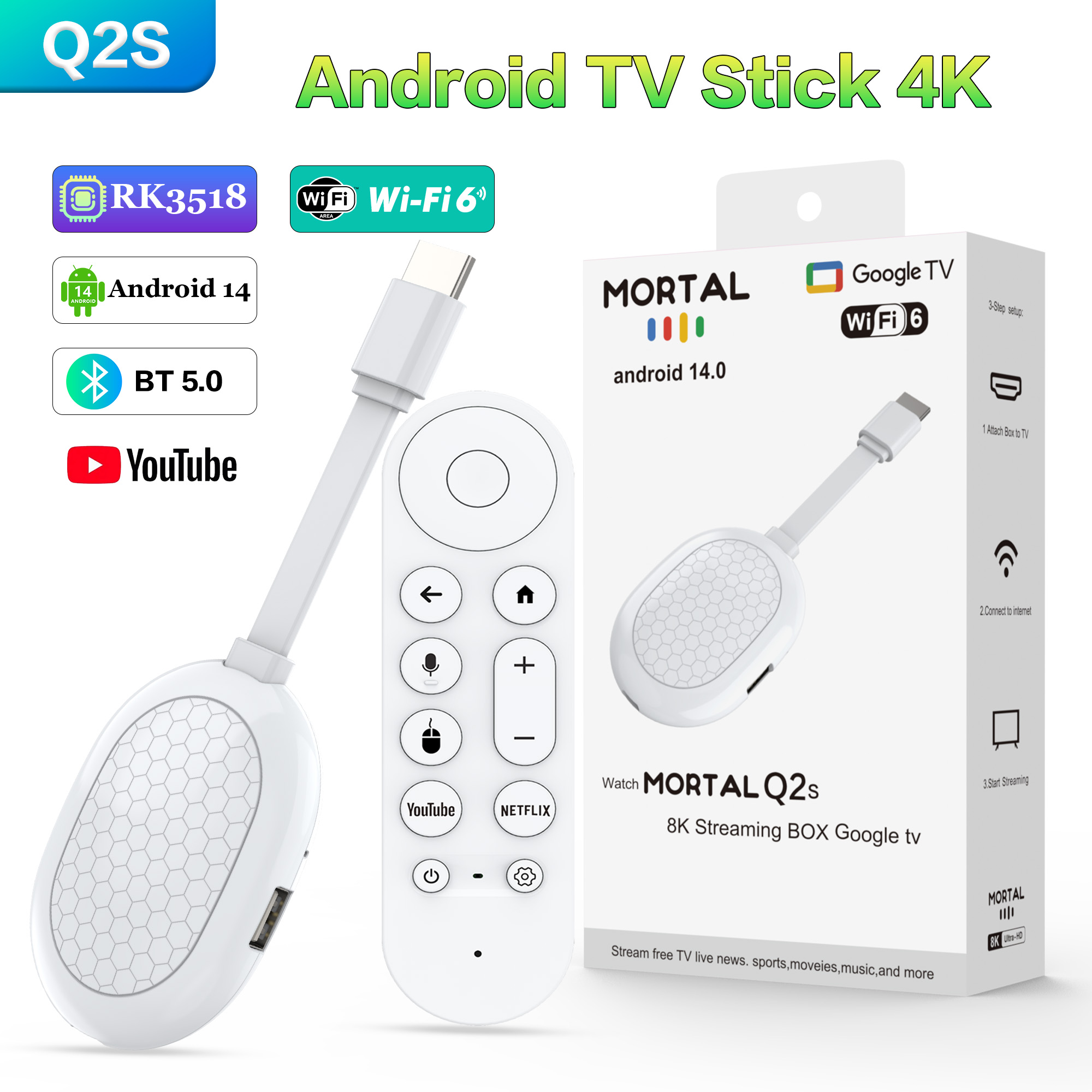 New Smart TV Stick Q2S Android - 4K Media Player review and price