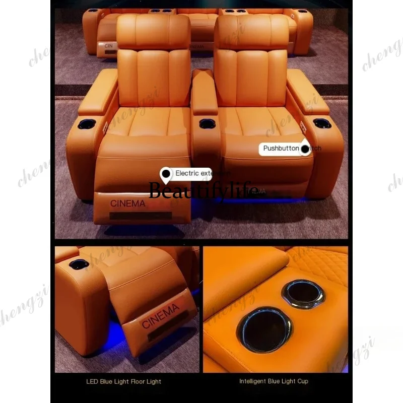 G153 Luxury Genuine Leather El - Home Cinema Recliner Chairs review and price