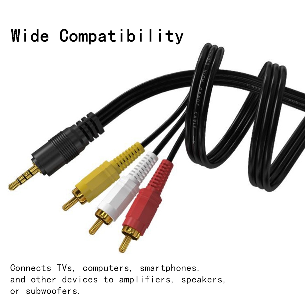 3.5mm to 3 RCA Audio Video Cab - Home Cinema Idea review and price