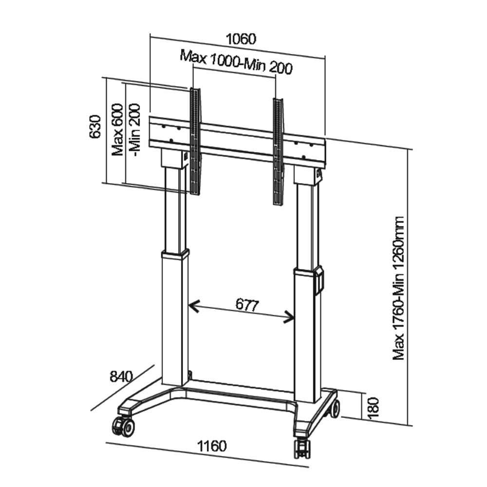 Motorized TV Floor Stand with  - Universal Remote Control review and price