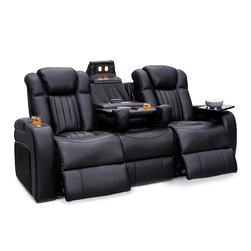 Leather Recliner Sofa Sets Pow - Home Cinema Recliner Chairs review and price