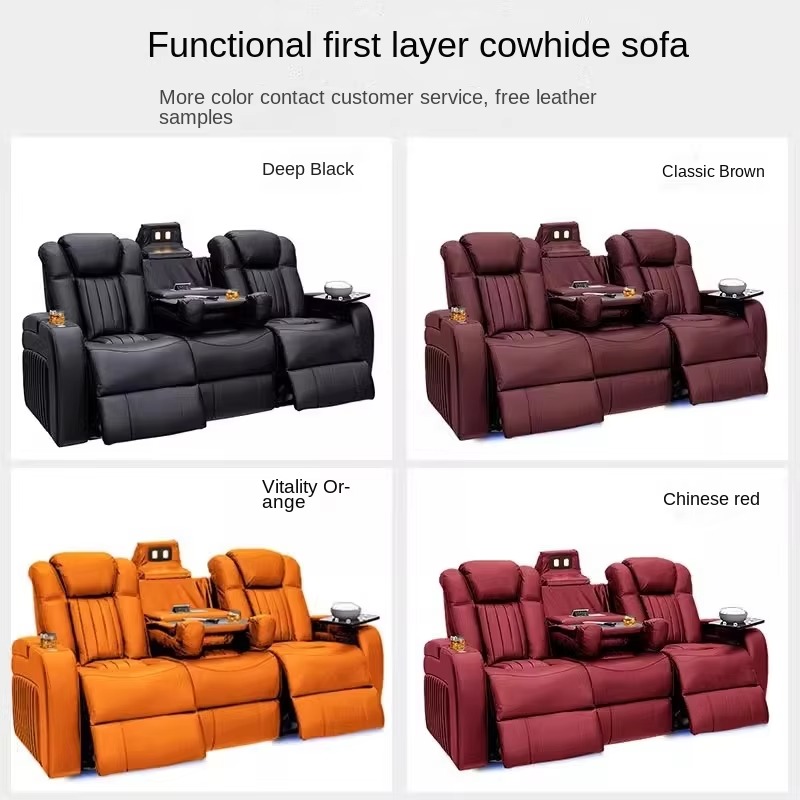 Leather Recliner Sofa Sets Pow - Home Cinema Recliner Chairs review and price