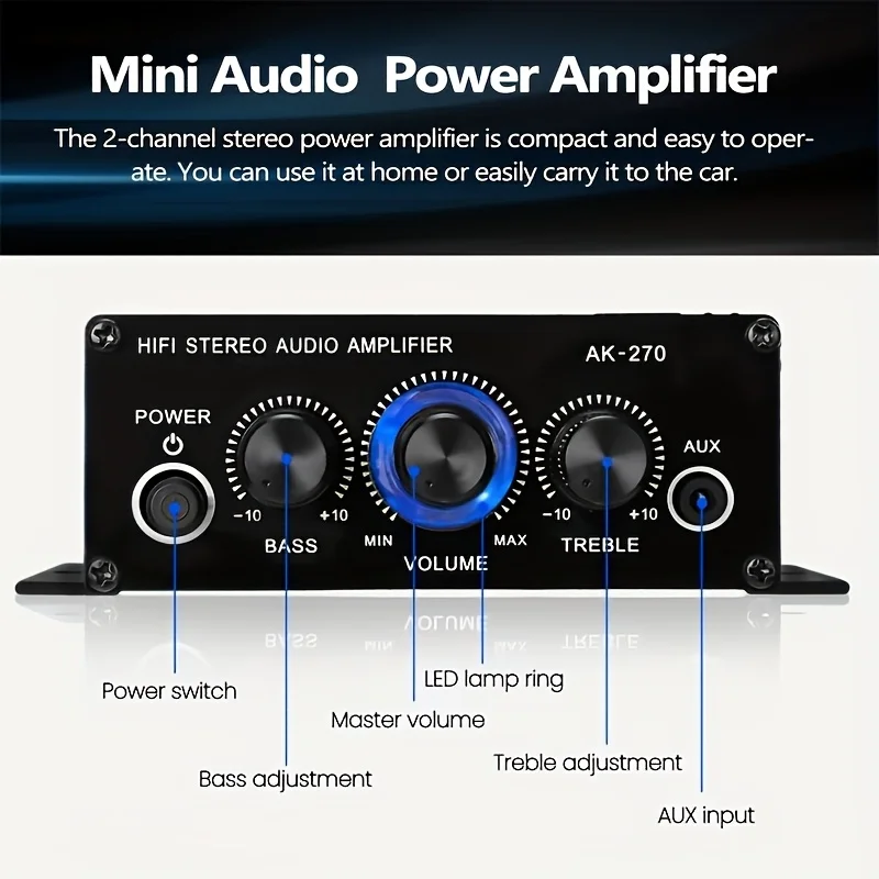 AK-270 400W Mini Power Amplifi - Home Cinema Idea review and price