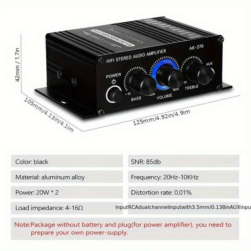 AK-270 400W Mini Power Amplifi - Home Cinema Idea review and price